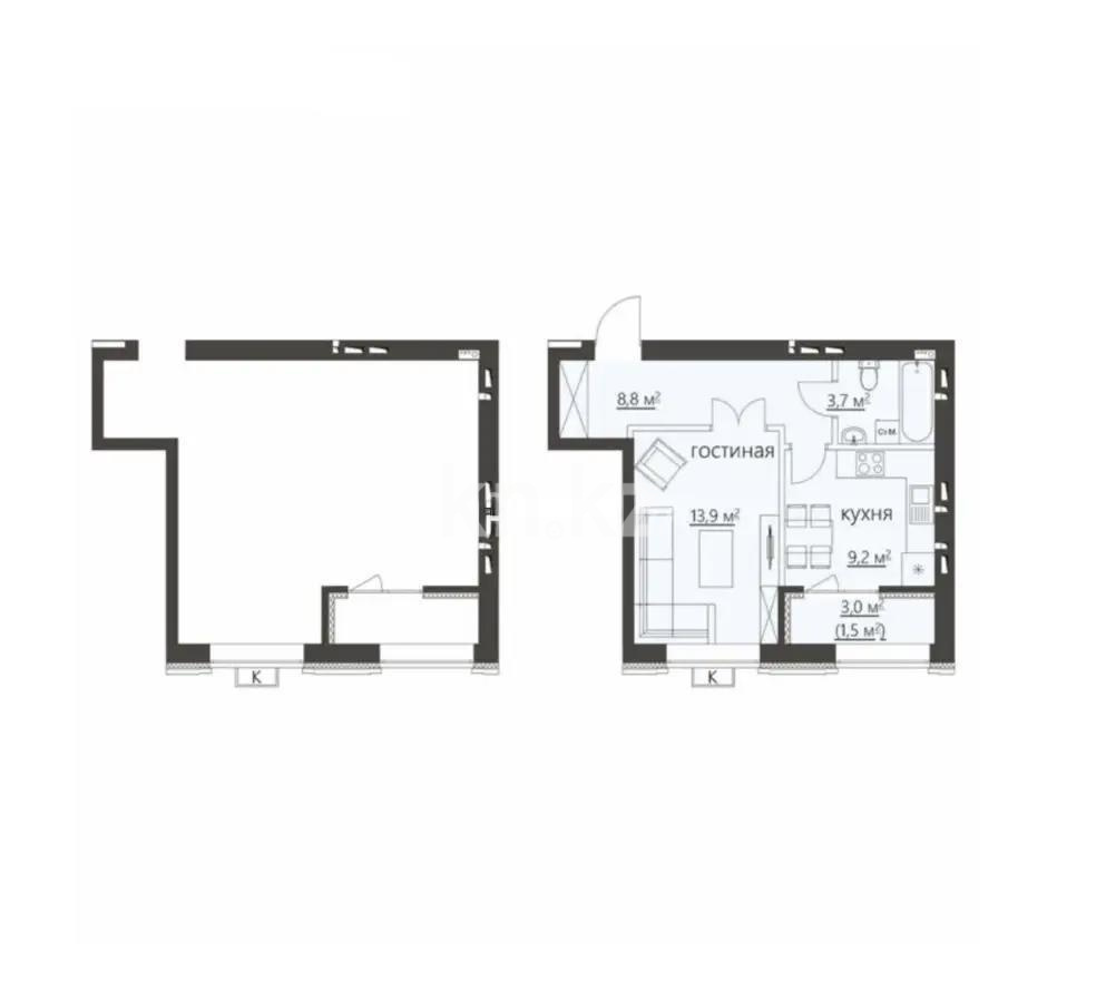 Продажа 1-комнатной квартиры, 38 м² - Продажа квартир в Семее фото 1 из 1