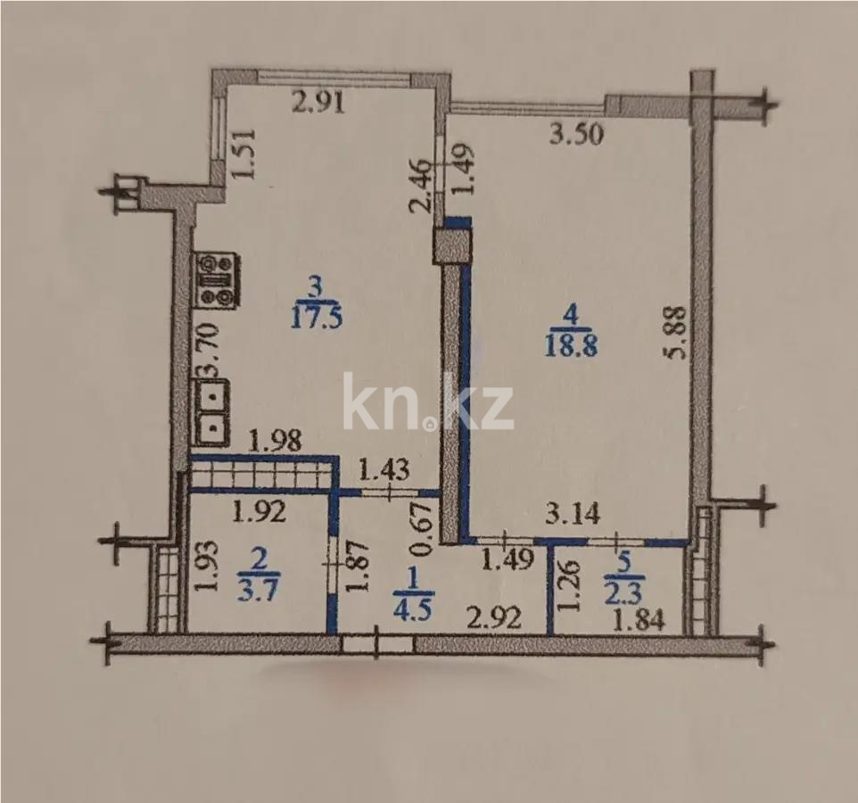 Продажа 1-комнатной квартиры, 46.8 м² - Продажа  однокомнатных квартир в Алматы - страница 5 фото 4 из 4