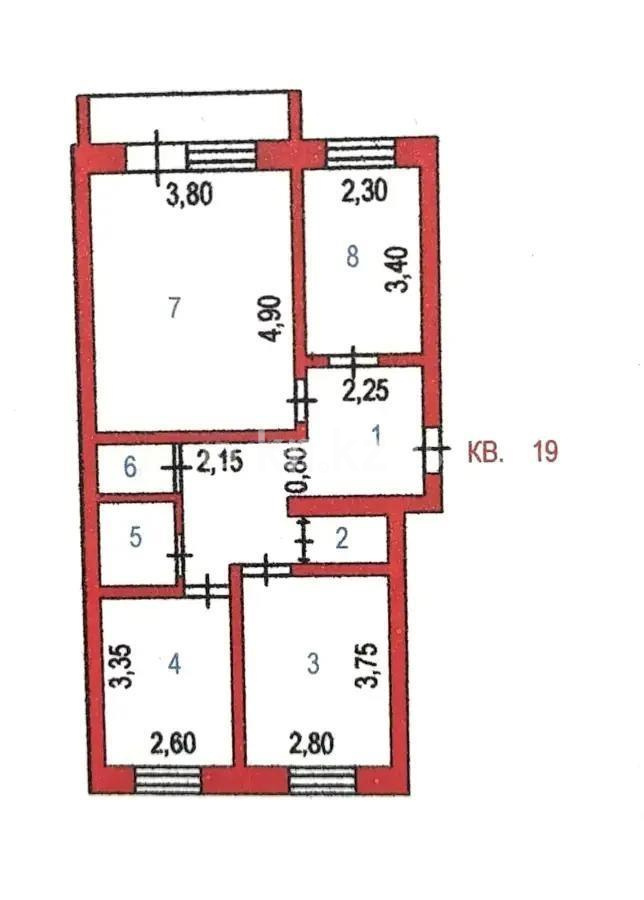 Продажа 3-комнатной квартиры, 60.3 м², ул. Иманова, дом  2 - Продажа  трехкомнатных квартир в Астане без посредников фото 1 из 1
