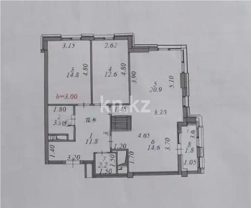 Продажа 3-комнатной квартиры, 82 м², ул. Акмешит, дом  1 в Астане - фото 3