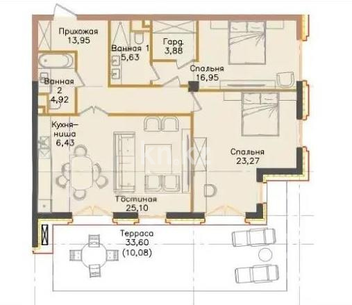 Продажа 3-комнатной квартиры, 110 м² - Продажа трехкомнатных квартир от собственников в Алматы фото 1 из 1