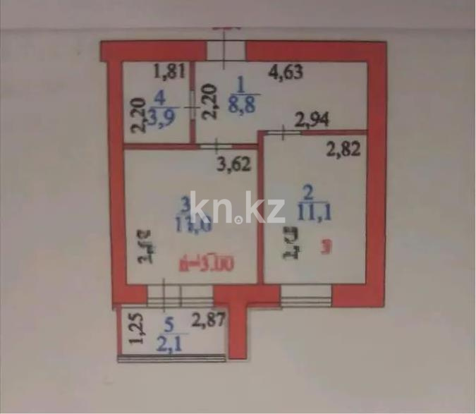 Продажа 1-комнатной квартиры, 40 м² в Астане