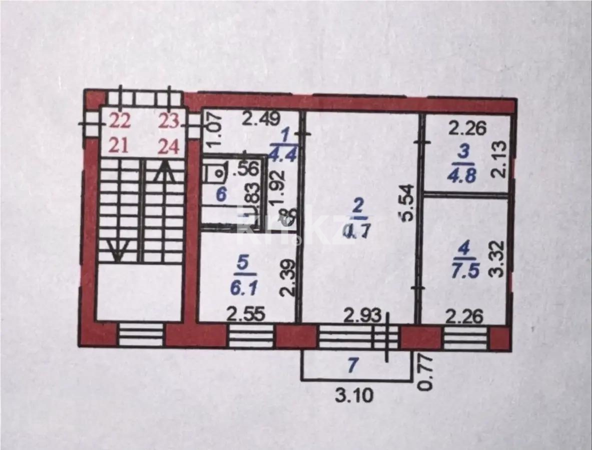 Продажа 2-комнатной квартиры, 42 м² в Караганде - фото 6