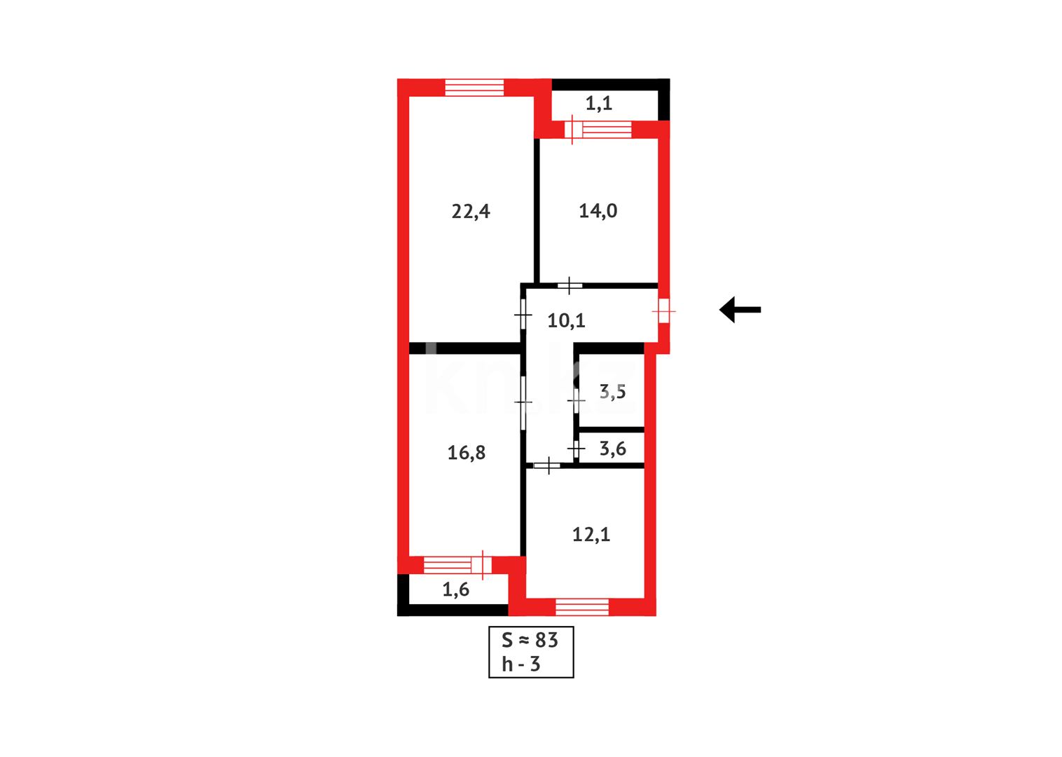 Продажа 3-комнатной квартиры, 83 м² - Аренда квартир помесячно в Жезказгане фото 11 из 11