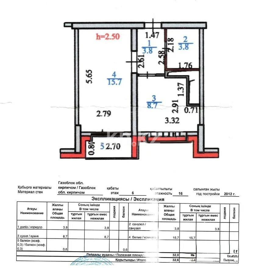 Продажа 1-комнатной квартиры, 32.6 м² - Продажа недвижимости в Казахстане - страница 4 фото 5 из 5