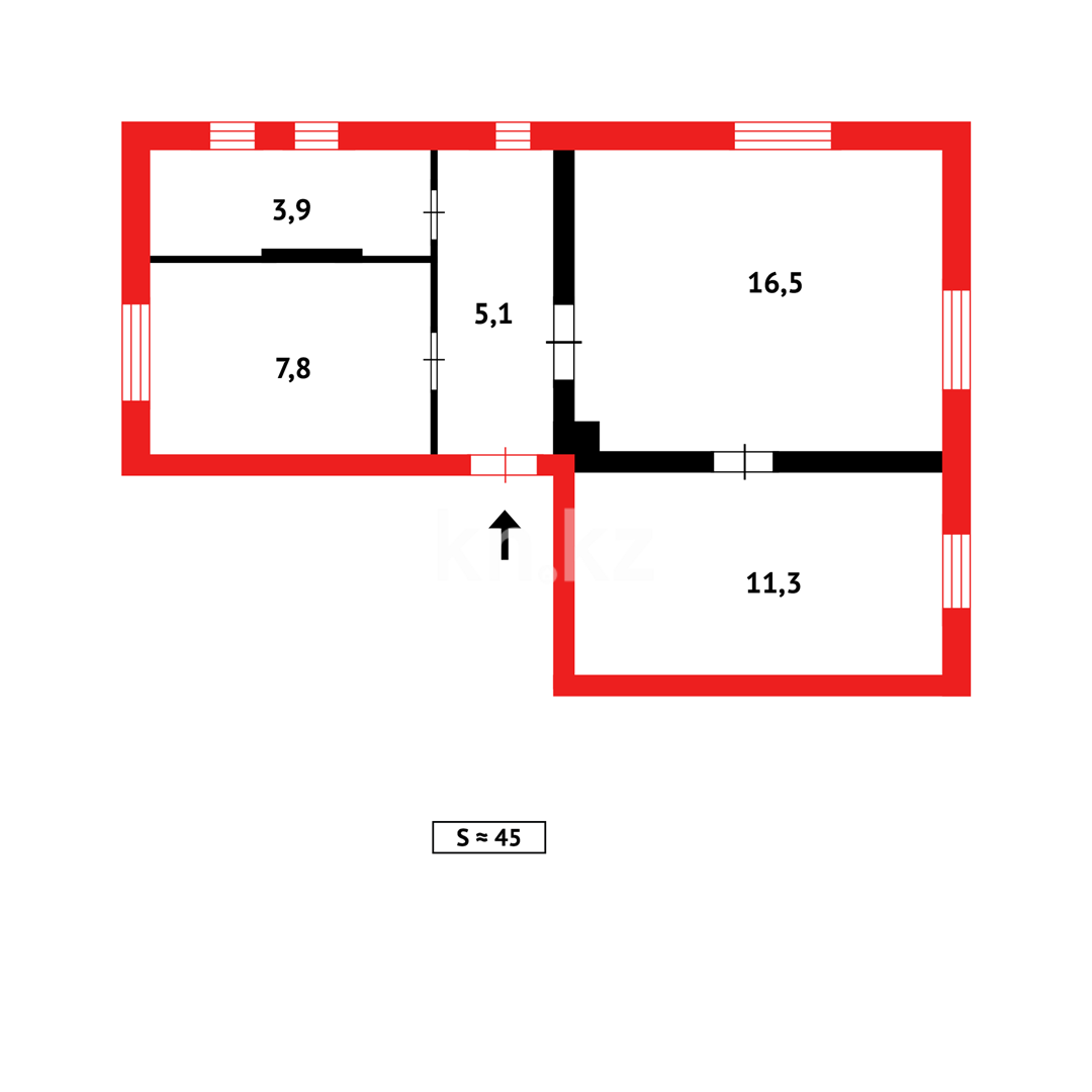 Продажа 2-комнатной квартиры, 44 м² - Продажа квартир в Караганде - страница 175 фото 11 из 17