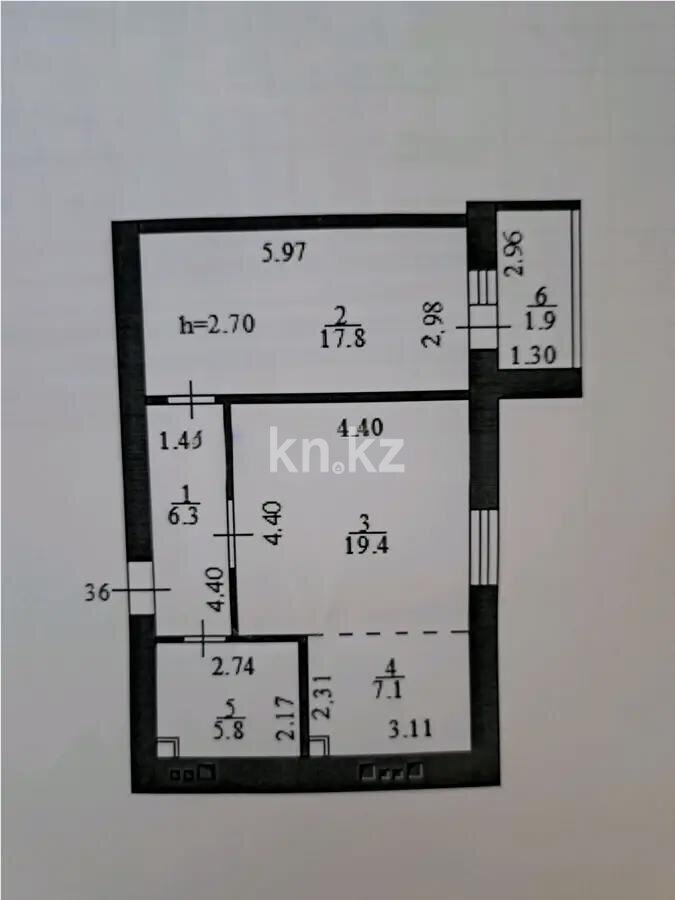 Продажа 1-комнатной квартиры, 58 м² в Астане - фото 2