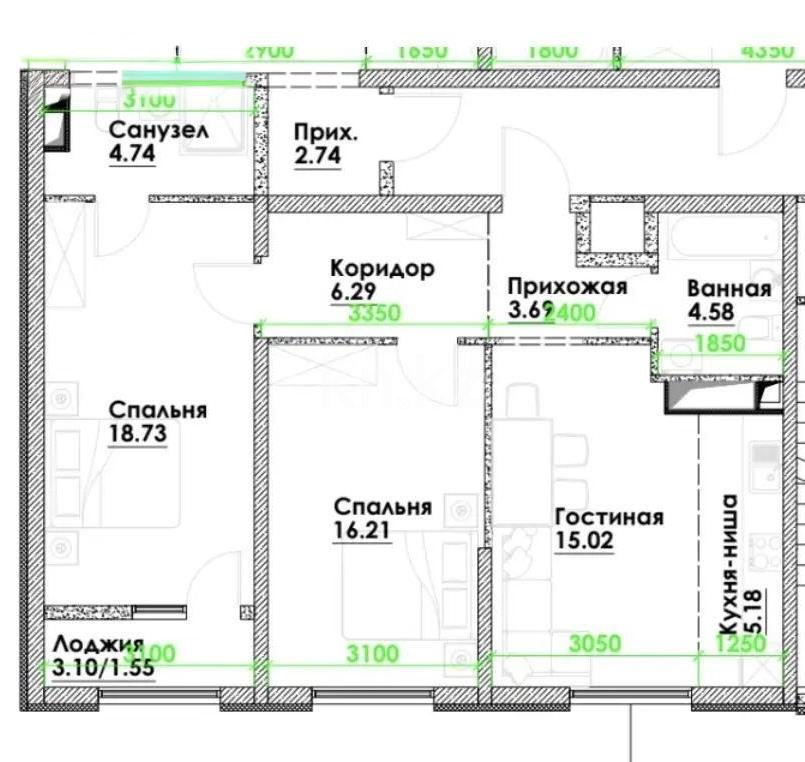 Продажа 3-комнатной квартиры, 80 м² в Алматы