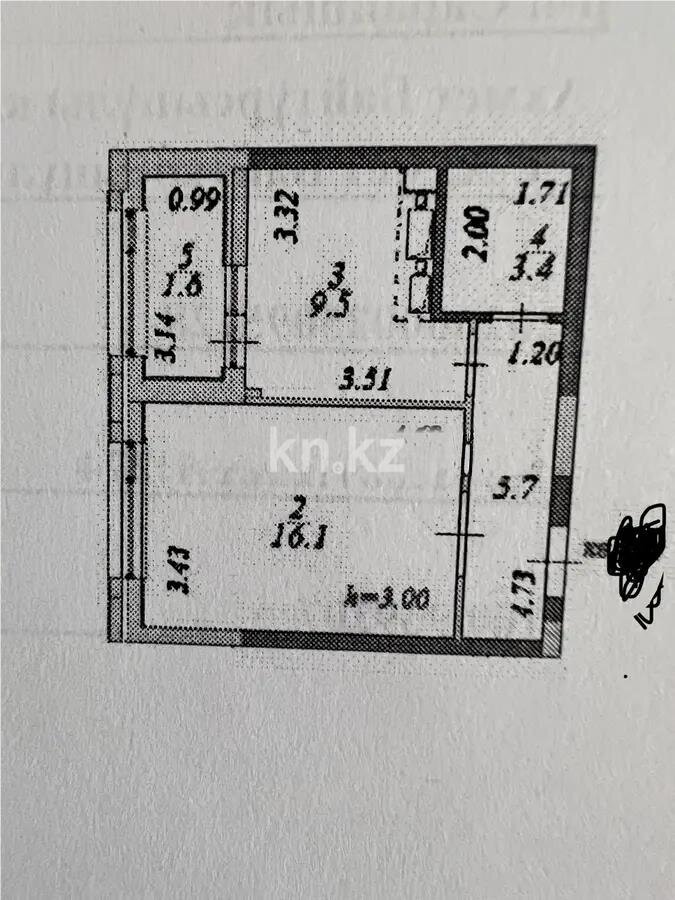 Продажа 1-комнатной квартиры, 37 м² в Астане