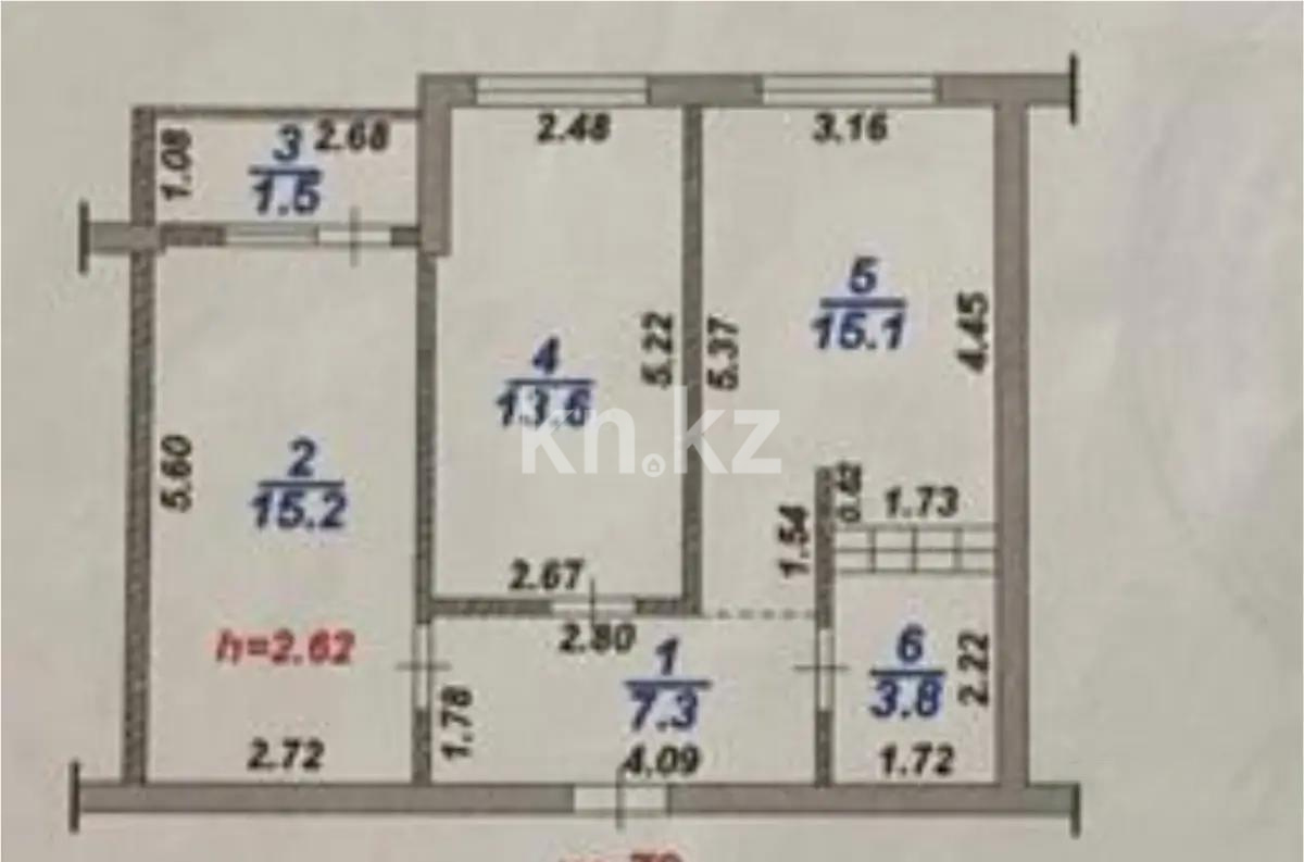 Продажа 2-комнатной квартиры, 56.5 м², ул. Алтын орда, дом  6/37 - Продажа  двухкомнатных квартир в новостройках Алматы с фото фото 4 из 4