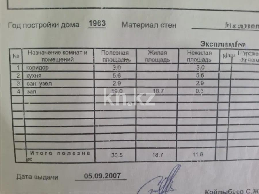 Продажа 1-комнатной квартиры, 30 м² - Продажа однокомнатных квартир в панельном доме в Казахстане - страница 2 фото 4 из 4