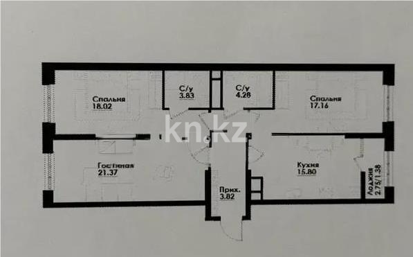 Продажа 3-комнатной квартиры, 91 м², ул. Толе би, дом  290/1 в Алматы - фото 3