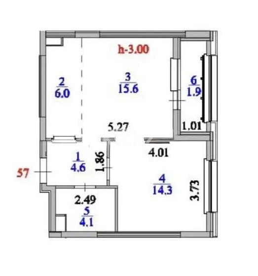 Продажа 2-комнатной квартиры, 46.5 м² в Астане - фото 2