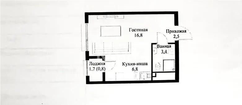 Продажа 1-комнатной квартиры, 30.4 м², ул. Рыскулова, дом  2б/1 в Алматы