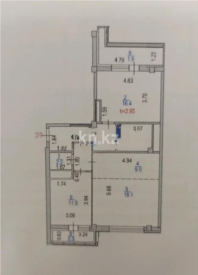 Продажа 3-комнатной квартиры, 78 м² в Астане - фото 13
