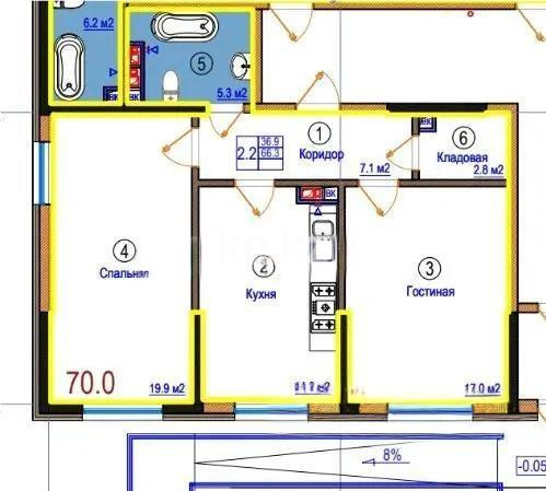 Продажа 3-комнатной квартиры, 70 м², мкр-н Нуркент, дом  6/2 - Продажа  трехкомнатных квартир в новостройках Алматы с фото фото 1 из 1