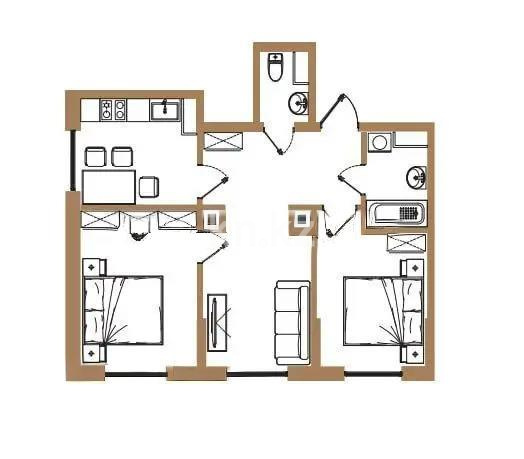 Продажа 3-комнатной квартиры, 59.4 м², ул. Байге, дом  12а/1 - Продажа  трехкомнатных квартир в новостройках Алматы без посредников фото 1 из 1