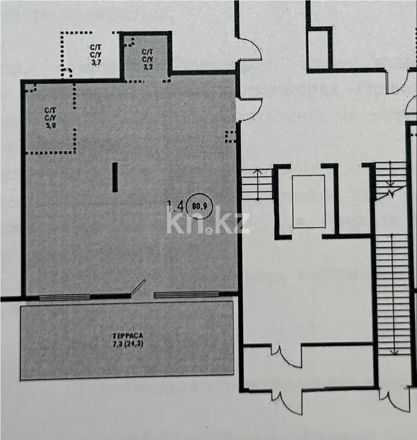 Продажа 2-комнатной квартиры, 80.9 м² в Алматы