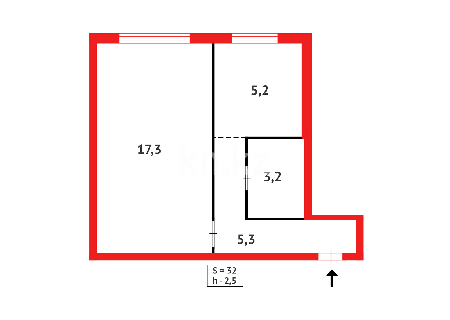 Продажа 1-комнатной квартиры, 32 м² - Продажа однокомнатных квартир на Юго-Востоке Караганды - страница 3 фото 6 из 6