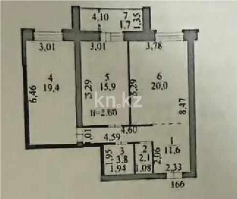 Продажа 2-комнатной квартиры, 74.5 м², пр. Улы Дала, дом  47 - Продажа  двухкомнатных квартир в новостройках Астаны без посредников фото 6 из 6