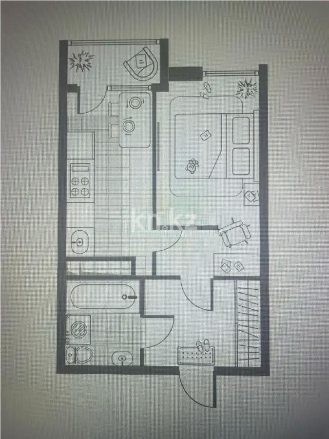 Продажа 1-комнатной квартиры, 32.9 м², пр. Алатау, дом  12а/1 - Продажа  однокомнатных квартир в новостройках Алматы без посредников фото 1 из 1