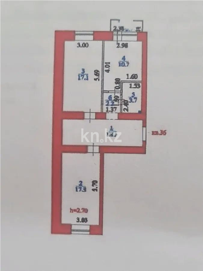 Продажа 2-комнатной квартиры, 66.5 м², пр. Тлендиева, дом  52/2 - Продажа  двухкомнатных квартир в Астане с фото фото 3 из 3