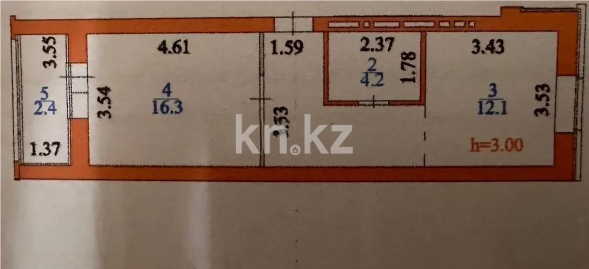 Продажа 1-комнатной квартиры, 45 м², пр. Улы Дала, дом  31/1 в Астане - фото 6