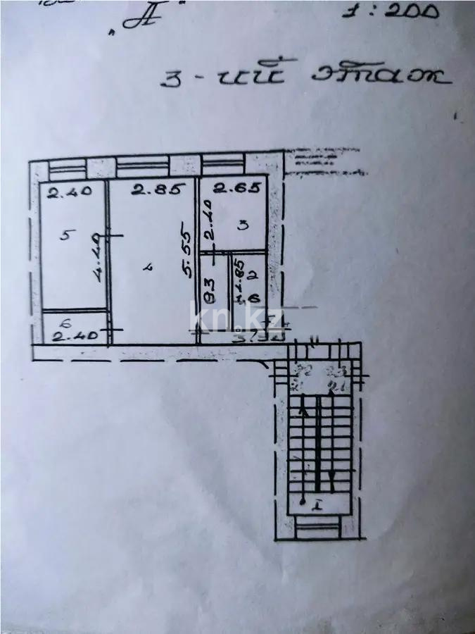 Продажа 2-комнатной квартиры, 42 м², ул. Белинского, дом  5 - Продажа квартир в Караганде фото 1 из 1