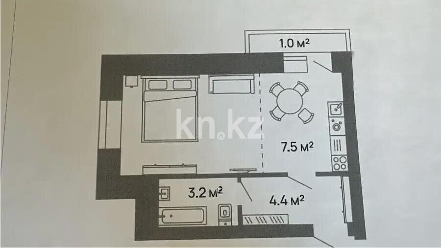 Продажа 1-комнатной квартиры, 29.5 м² в Астане - фото 3