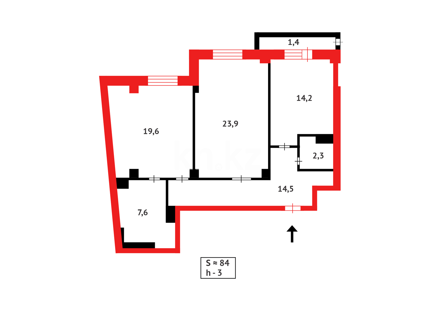 Продажа 2-комнатной квартиры, 83.5 м², ул. Туркестан в Астане - фото 15