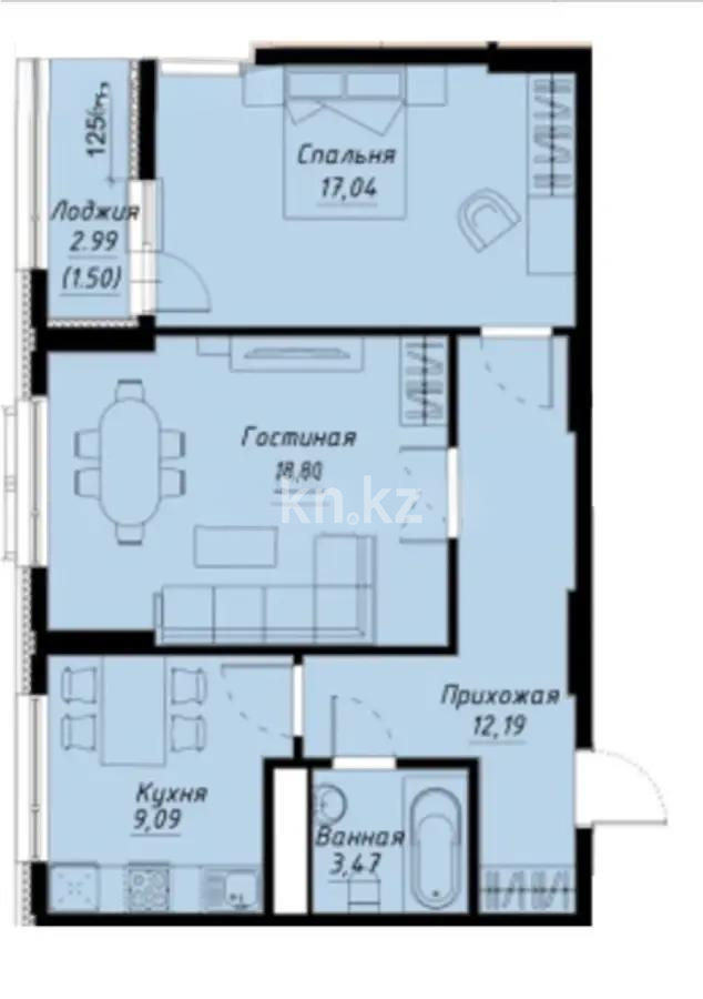Продажа 2-комнатной квартиры, 64 м², ул. Е-430, дом  1 стр - Продажа квартир в новостройках Астаны без посредников фото 1 из 1