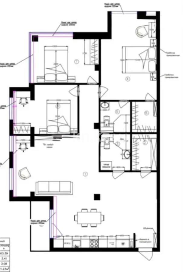 Продажа 4-комнатной квартиры, 130 м², ул. Арайлы, дом  20/1 стр - Продажа  четырехкомнатных квартир в новостройках Алматы без посредников с фото фото 6 из 6