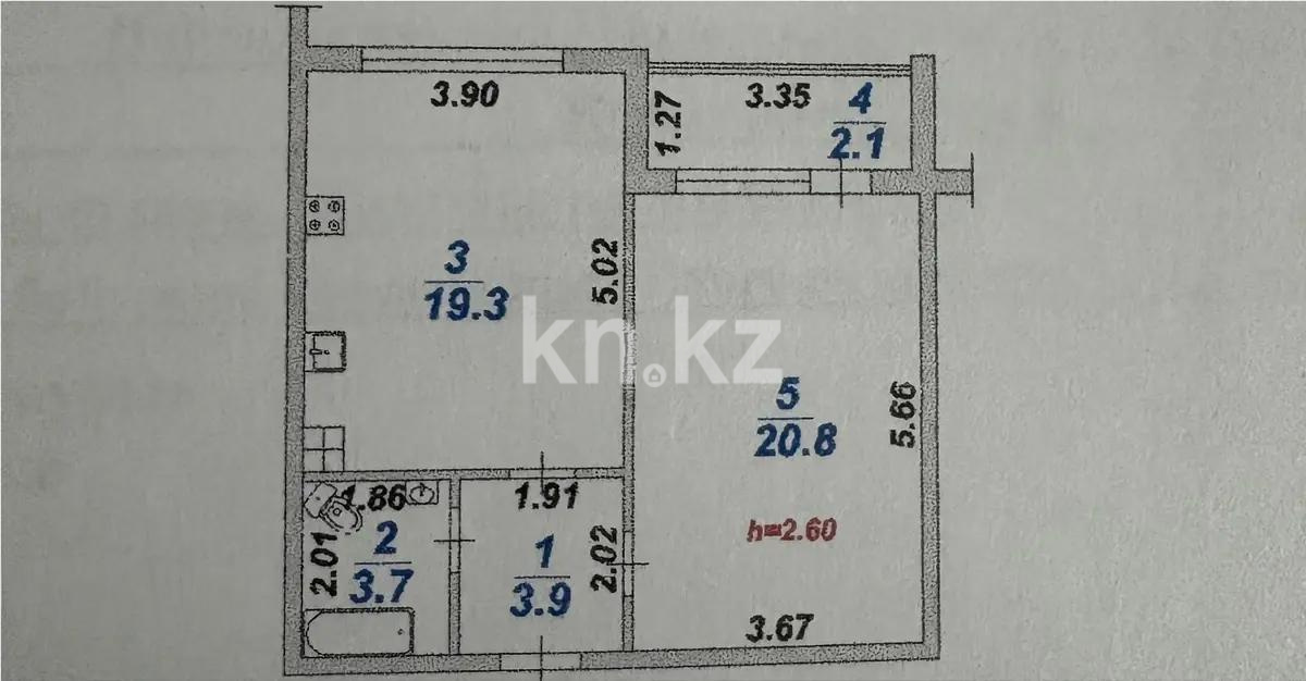 Продажа 1-комнатной квартиры, 50.9 м² - Продажа квартир в новостройках Алматы без посредников - страница 27 фото 1 из 1