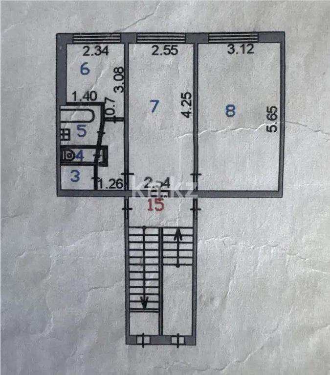 Продажа 2-комнатной квартиры, 45 м² - Продажа двухкомнатных квартир от собственников в Караганде - страница 2 фото 6 из 6