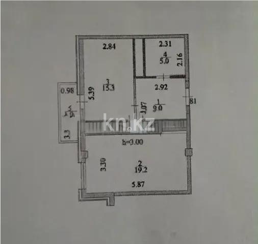 Продажа 1-комнатной квартиры, 49.5 м² - Продажа однокомнатных квартир в блочном доме в Астане фото 1 из 1