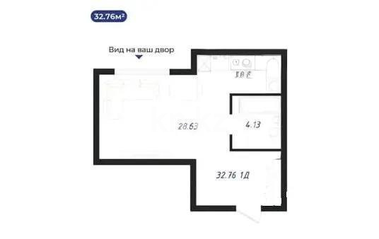 Продажа 1-комнатной квартиры, 32 м², ул. Байтурсынова, дом  16 стр - Продажа  однокомнатных квартир в новостройках Астаны без посредников с фото фото 1 из 1