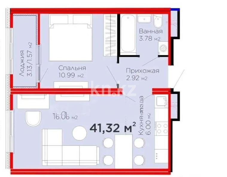 Продажа 2-комнатной квартиры, 41 м² - Продажа  двухкомнатных квартир в новостройках Астаны с фото - страница 62 фото 2 из 2