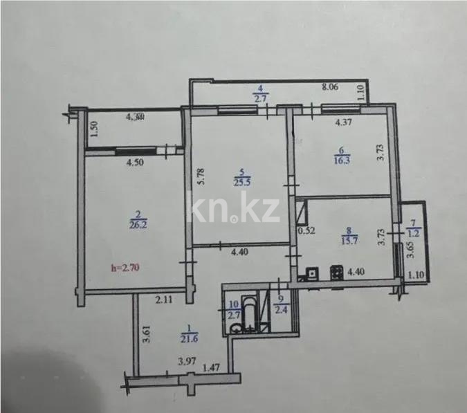 Продажа 3-комнатной квартиры, 118 м² - Продажа трехкомнатных квартир в монолитно-каркасном доме в Казахстане - страница 124 фото 8 из 8
