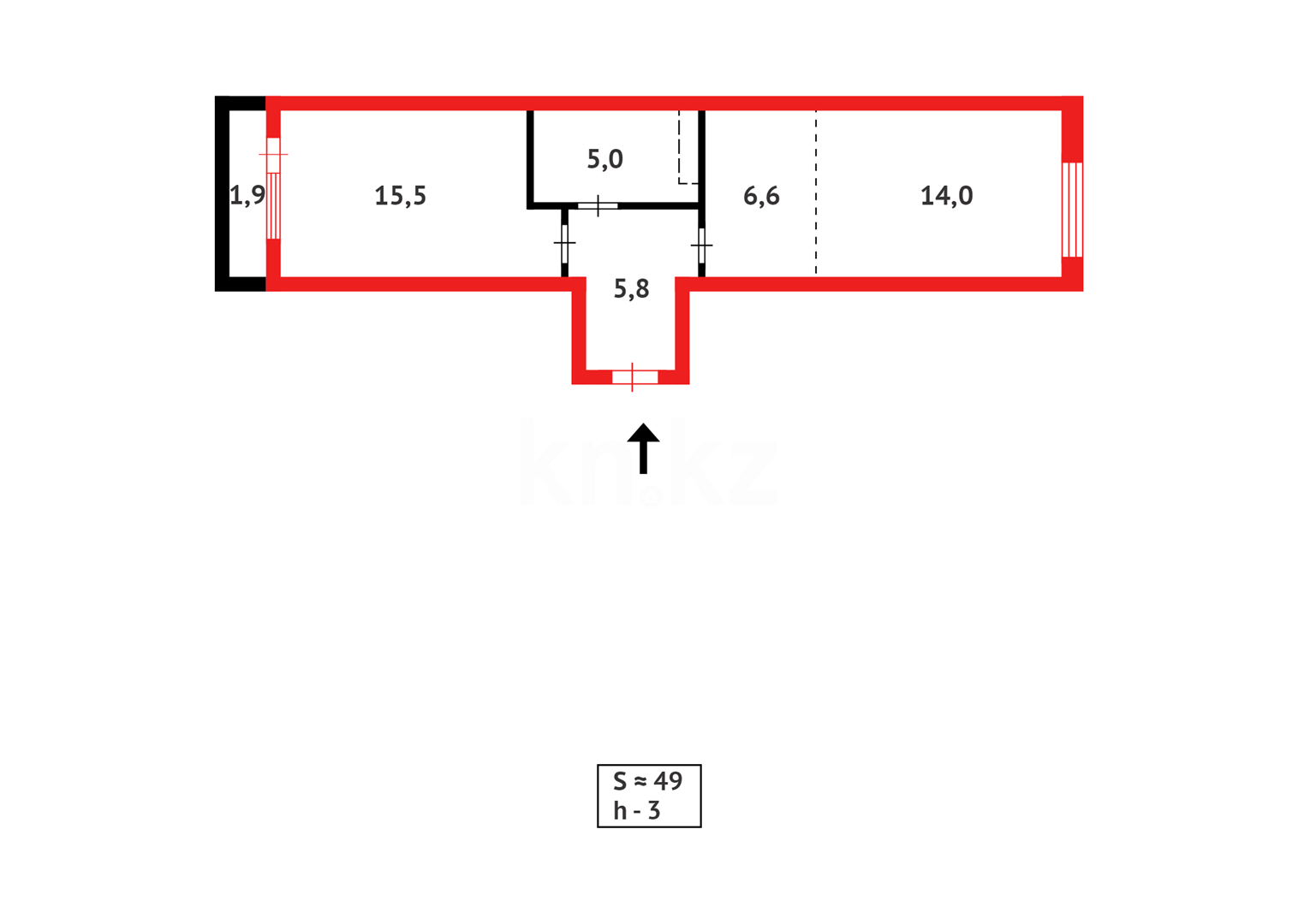 Продажа 2-комнатной квартиры, 48.8 м² - Продажа квартир в р-не Есиль Астаны - страница 16 фото 17 из 17