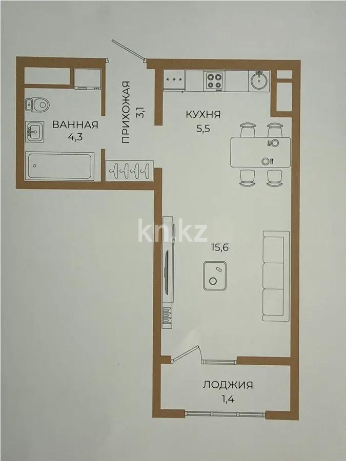 Продажа 1-комнатной квартиры, 30.3 м² - Продажа недвижимости в Казахстане - страница 8 фото 3 из 3