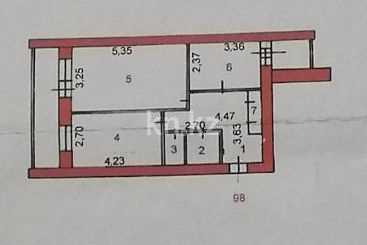 Продажа 2-комнатной квартиры, 51 м², пр. Назарбаева, дом  145 - Продажа  двухкомнатных квартир в Усть-Каменогорске фото 19 из 19