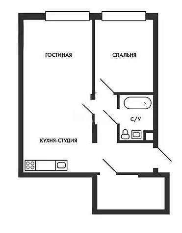 Продажа 1-комнатной квартиры, 54.1 м², пр. Мангилик Ел, дом  62 - Продажа  однокомнатных квартир в Астане фото 1 из 1