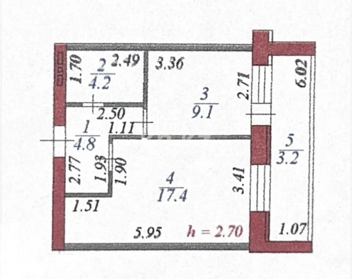 Продажа 1-комнатной квартиры, 38.9 м² в Астане - фото 5