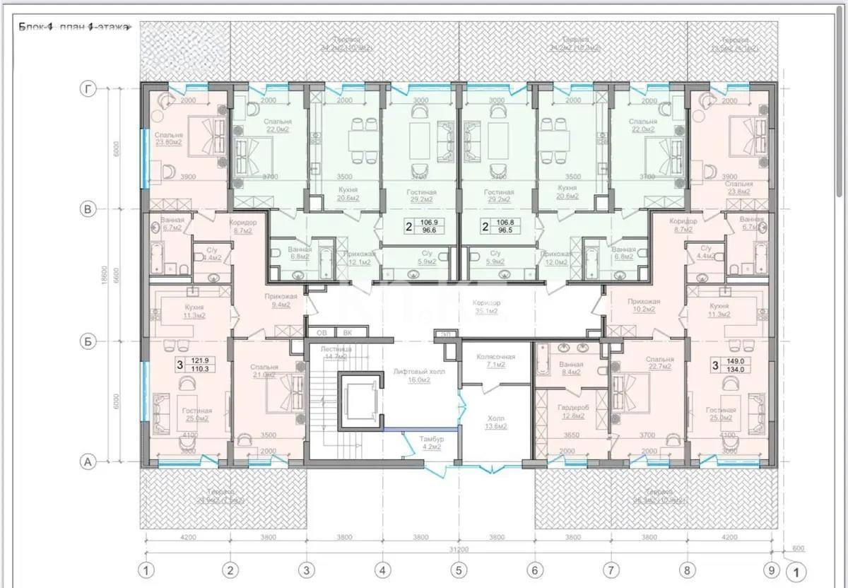 Продажа 3-комнатной квартиры, 106.9 м² в Алматы