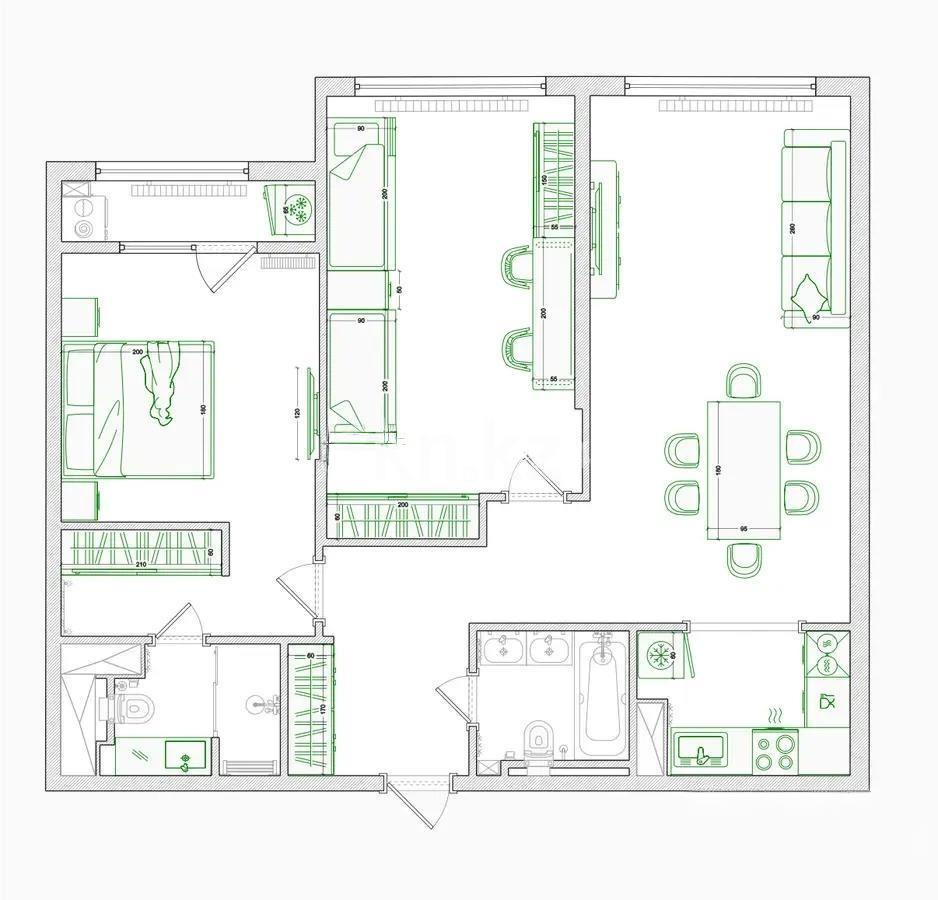 Продажа 3-комнатной квартиры, 82 м² - Продажа квартир в Алматы с фото фото 8 из 8