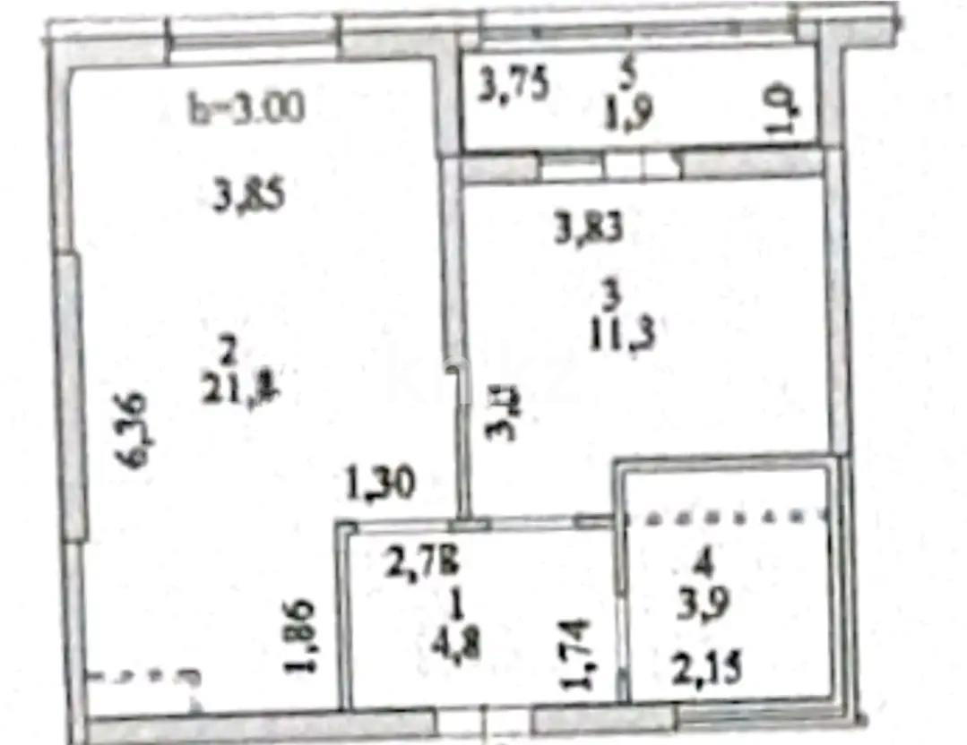Продажа 1-комнатной квартиры, 43 м², ул. Е-429, дом  14 - Продажа квартир в Астане без посредников с фото фото 1 из 1