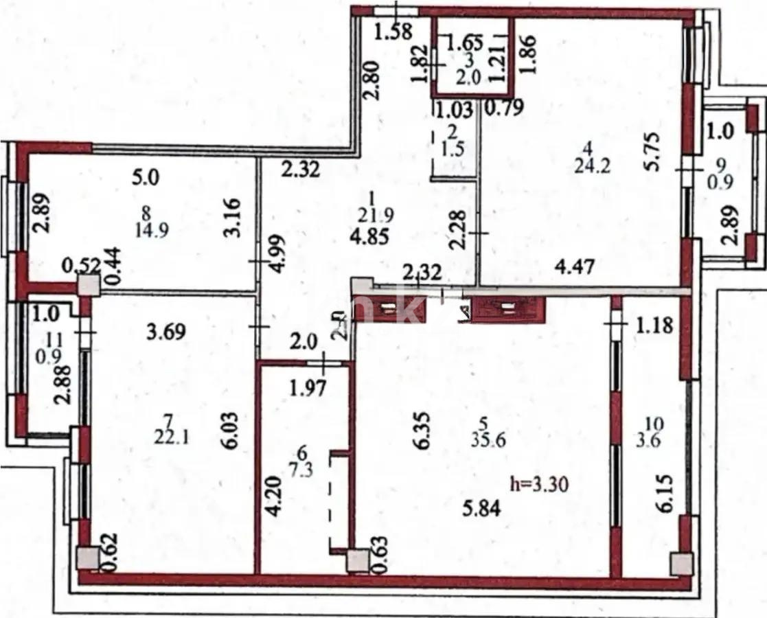 Продажа 3-комнатной квартиры, 136 м², ул. Акмешит, дом  19/1 в Астане - фото 4