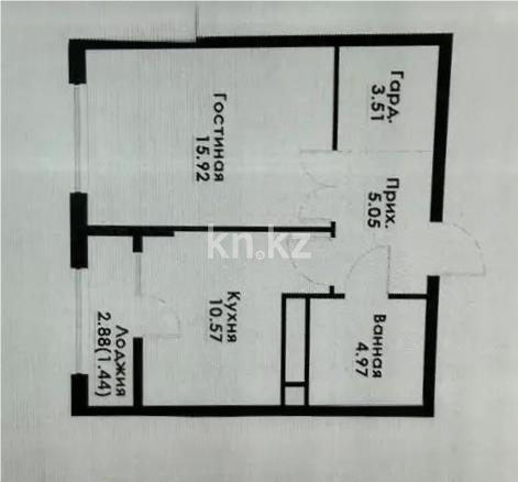 Продажа 1-комнатной квартиры, 41.46 м² - Продажа однокомнатных квартир от собственников в Алматы - страница 6 фото 1 из 1