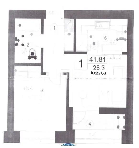 Продажа 1-комнатной квартиры, 41.81 м², ул. Шаймерденова, дом  3 стр - Продажа квартир в новостройках Астаны без посредников с фото фото 1 из 1