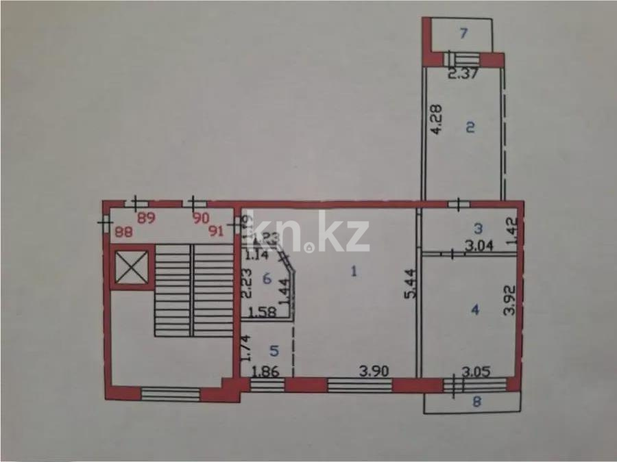 Продажа 3-комнатной квартиры, 58 м², пр. Н. Абдирова, дом  15 - Продажа жилой и коммерческой недвижимости в Караганде фото 6 из 6